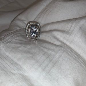 Stunning - Silver with Clear and Light Pink Rhinestone Ring